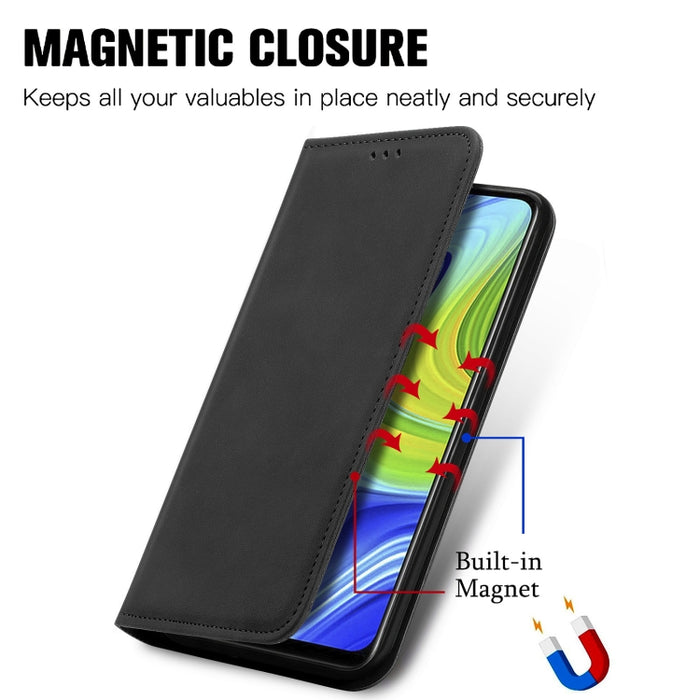Retro Skin Feel Business Funda de cuero con tapa horizontal magnética con soporte y ranuras para tarjetas y billetera y marco de fotos, For Xiaomi Redmi 9A, For Xiaomi Redmi 9C, For Xiaomi Redmi 10X 4G, For Xiaomi Redmi Note 8, For Xiaomi Redmi K30 Pro