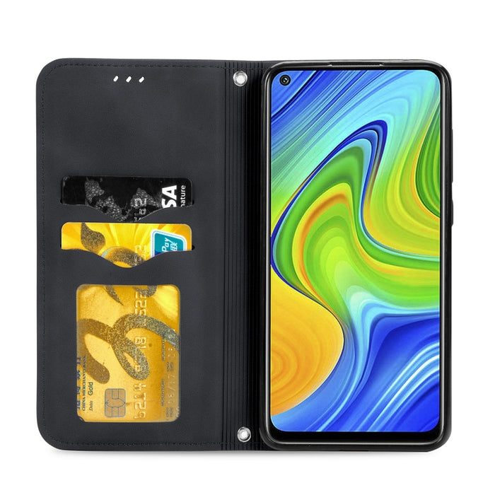 Retro Skin Feel Business Funda de cuero con tapa horizontal magnética con soporte y ranuras para tarjetas y billetera y marco de fotos, For Xiaomi Redmi 9A, For Xiaomi Redmi 9C, For Xiaomi Redmi 10X 4G, For Xiaomi Redmi Note 8, For Xiaomi Redmi K30 Pro