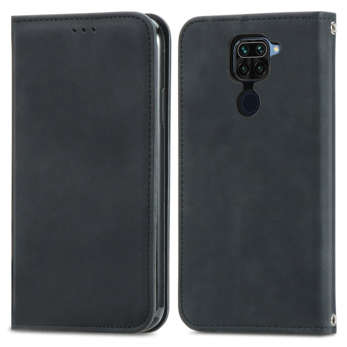 Retro Skin Feel Business Funda de cuero con tapa horizontal magnética con soporte y ranuras para tarjetas y billetera y marco de fotos, For Xiaomi Redmi 9A, For Xiaomi Redmi 9C, For Xiaomi Redmi 10X 4G, For Xiaomi Redmi Note 8, For Xiaomi Redmi K30 Pro