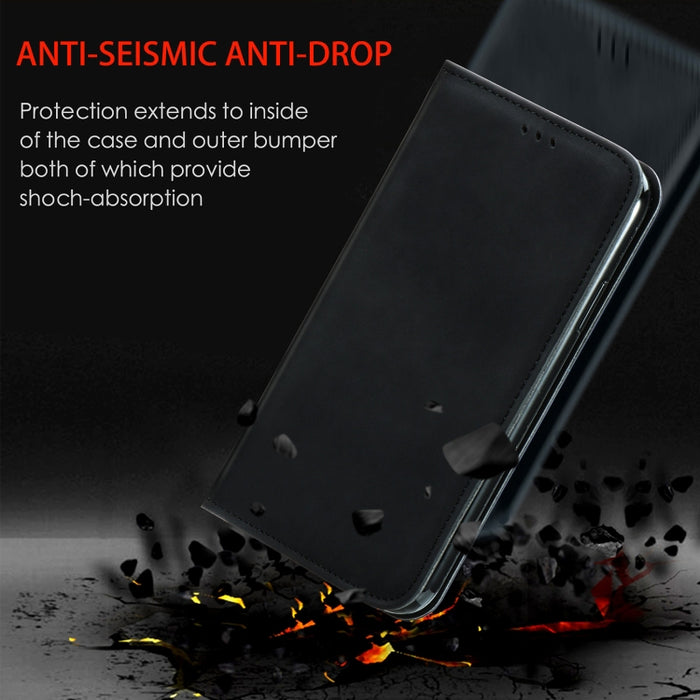 Retro Skin Feel Business Funda de cuero con tapa horizontal magnética con soporte y ranuras para tarjetas y billetera y marco de fotos, For Xiaomi Redmi 9A, For Xiaomi Redmi 9C, For Xiaomi Redmi 10X 4G, For Xiaomi Redmi Note 8, For Xiaomi Redmi K30 Pro