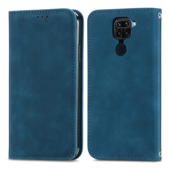 Retro Skin Feel Business Funda de cuero con tapa horizontal magnética con soporte y ranuras para tarjetas y billetera y marco de fotos, For Xiaomi Redmi 9A, For Xiaomi Redmi 9C, For Xiaomi Redmi 10X 4G, For Xiaomi Redmi Note 8, For Xiaomi Redmi K30 Pro