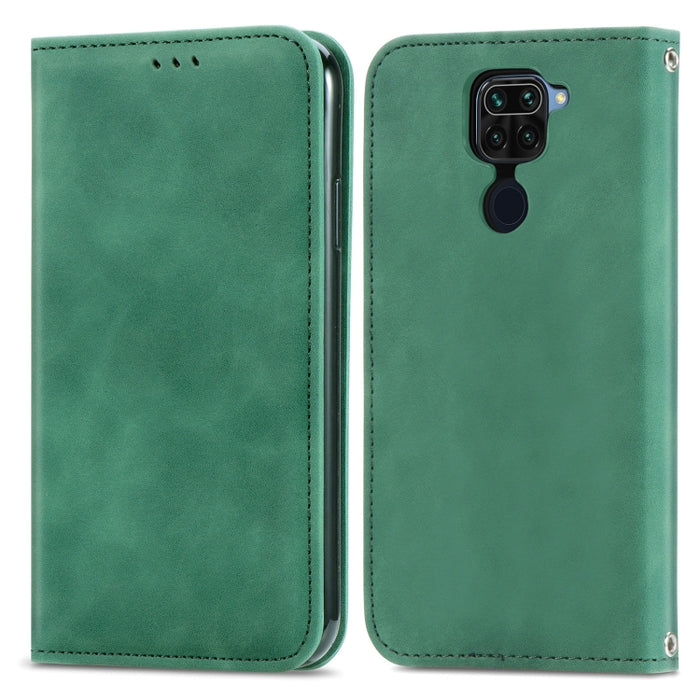 Retro Skin Feel Business Funda de cuero con tapa horizontal magnética con soporte y ranuras para tarjetas y billetera y marco de fotos, For Xiaomi Redmi 9A, For Xiaomi Redmi 9C, For Xiaomi Redmi 10X 4G, For Xiaomi Redmi Note 8, For Xiaomi Redmi K30 Pro