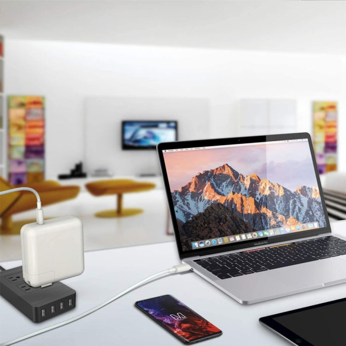 PD-96W 96W PD USB-C / Type-C Laptop Adapter + 2m 5A USB-C / Type-C a USB-C / Type-C Cable de carga rápida para MacBook Pro, EU Plug, US Plug, UK Plug, AU Plug