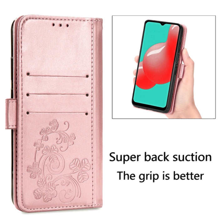 Estuche de cuero con protección para teléfono móvil con hebilla en relieve y cierre de cuatro hojas con cordón y ranura para tarjeta y función de billetera y soporte, For Samsung Galaxy S21+ 5G, For Samsung Galaxy S21 5G, For Samsung Galaxy S21 Ultra 5...