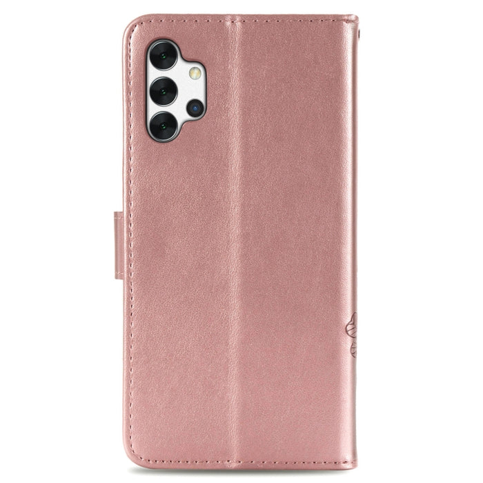 Estuche de cuero con protección para teléfono móvil con hebilla en relieve y cierre de cuatro hojas con cordón y ranura para tarjeta y función de billetera y soporte, For Samsung Galaxy S21+ 5G, For Samsung Galaxy S21 5G, For Samsung Galaxy S21 Ultra 5...
