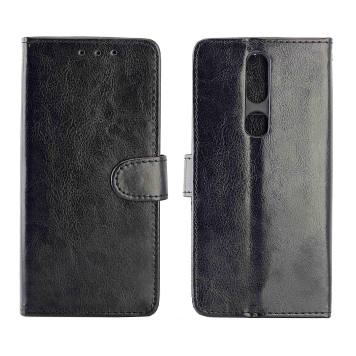 Estuche protector con tapa horizontal de cuero con textura de caballo loco con soporte y ranuras para tarjetas y billetera y marco de fotos, For Nokia 2.4, For Nokia 3.4, For OPPO Realme C17/7i, For OPPO Realme V5 5G/Realme 7 5G, For Vivo Y73S         ...