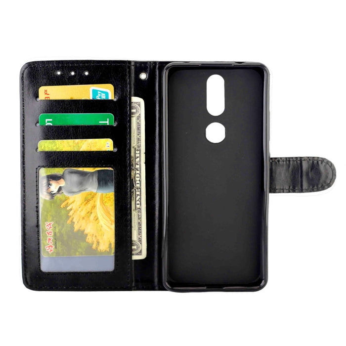 Estuche protector con tapa horizontal de cuero con textura de caballo loco con soporte y ranuras para tarjetas y billetera y marco de fotos, For Nokia 2.4, For Nokia 3.4, For OPPO Realme C17/7i, For OPPO Realme V5 5G/Realme 7 5G, For Vivo Y73S         ...