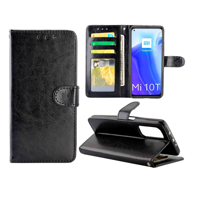Estuche protector con tapa horizontal de cuero con textura de caballo loco con soporte y ranuras para tarjetas y billetera y marco de fotos, For Nokia 2.4, For Nokia 3.4, For OPPO Realme C17/7i, For OPPO Realme V5 5G/Realme 7 5G, For Vivo Y73S         ...