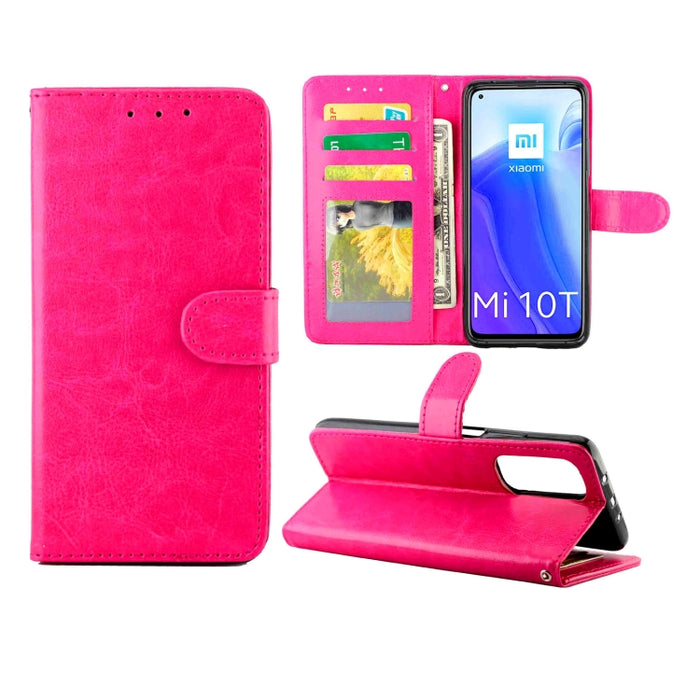 Estuche protector con tapa horizontal de cuero con textura de caballo loco con soporte y ranuras para tarjetas y billetera y marco de fotos, For Nokia 2.4, For Nokia 3.4, For OPPO Realme C17/7i, For OPPO Realme V5 5G/Realme 7 5G, For Vivo Y73S         ...