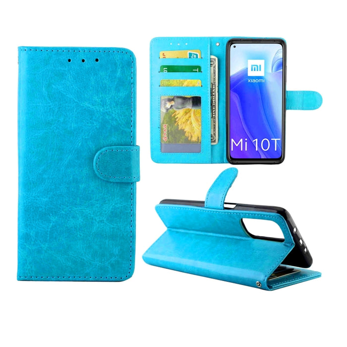 Estuche protector con tapa horizontal de cuero con textura de caballo loco con soporte y ranuras para tarjetas y billetera y marco de fotos, For Nokia 2.4, For Nokia 3.4, For OPPO Realme C17/7i, For OPPO Realme V5 5G/Realme 7 5G, For Vivo Y73S         ...