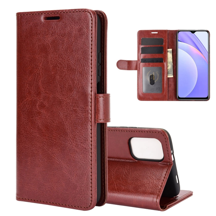 Para Xiaomi Redmi Note 9 4G R64 Texture Single Horizontal Flip Funda protectora con soporte y ranuras para tarjetas y billetera y marco de fotos, For Xiaomi Redmi Note 9 4G