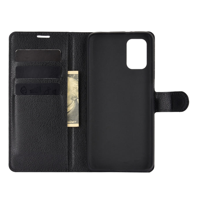 Para Xiaomi Redmi Note 9 4G Litchi Texture Funda protectora con tapa horizontal con soporte y ranuras para tarjetas y billetera, For Xiaomi Redmi Note 9 4G