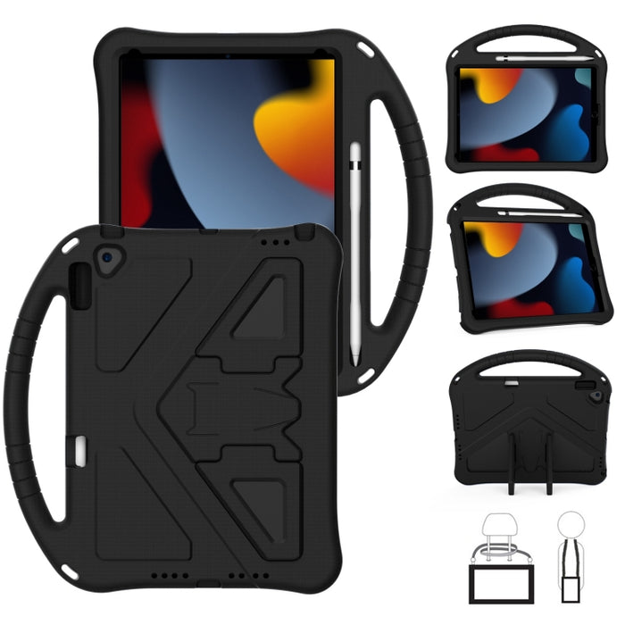 Carcasa protectora plana anticaída de EVA con soporte, For iPad 10.2 2021 / 2020 / 2019