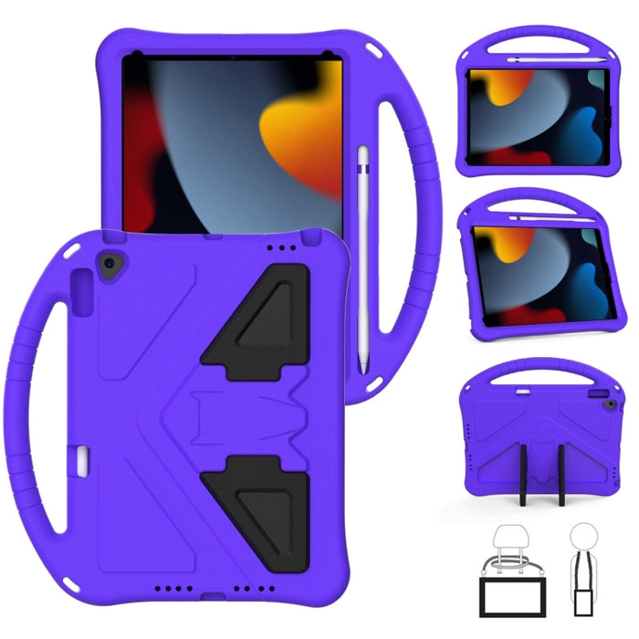 Carcasa protectora plana anticaída de EVA con soporte, For iPad 10.2 2021 / 2020 / 2019