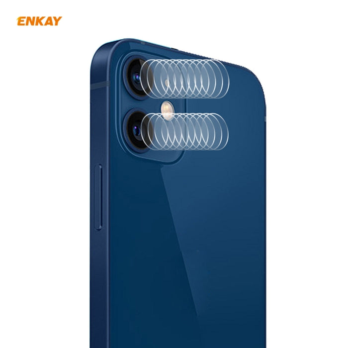 Para iPhone 12/12 mini ENKAY Hat-Prince 0.2mm 9H 2.15D Lente de cámara trasera de borde redondo Película de vidrio templado 2 PCS / Set, 1 Set, 2 Set, 5 Set, 10 Set