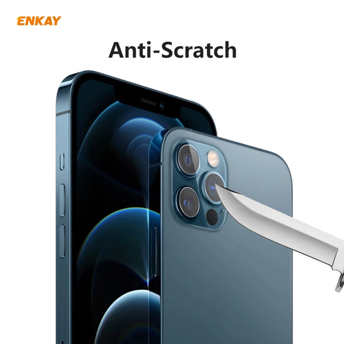 Para iPhone 12 Pro / 12 Pro Max ENKAY Hat-Prince 0.2mm 9H 2.15D Lente de cámara trasera de borde redondo Película de vidrio templado 3 PCS / Set, 1 Set, 2 Set, 5 Set, 10 Set