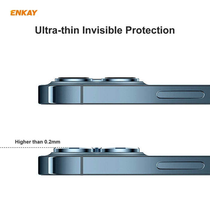 Para iPhone 12 Pro / 12 Pro Max ENKAY Hat-Prince 0.2mm 9H 2.15D Lente de cámara trasera de borde redondo Película de vidrio templado 3 PCS / Set, 1 Set, 2 Set, 5 Set, 10 Set