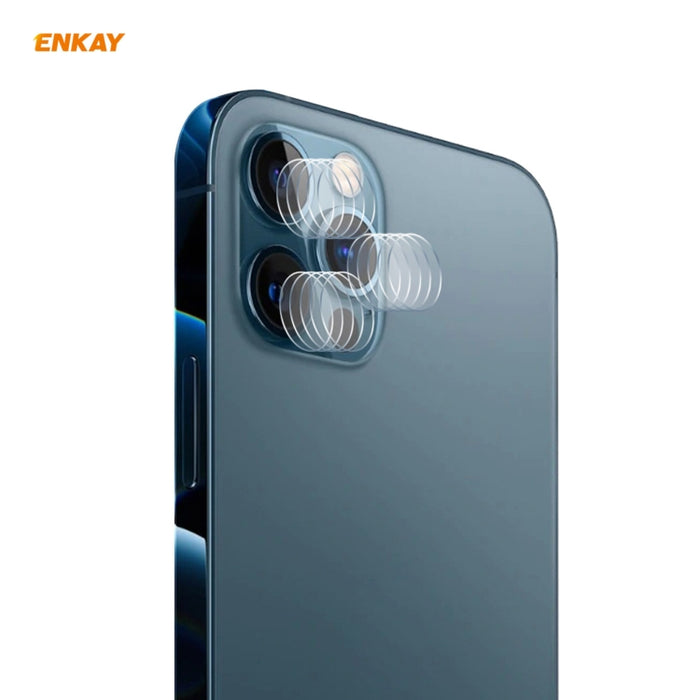 Para iPhone 12 Pro / 12 Pro Max ENKAY Hat-Prince 0.2mm 9H 2.15D Lente de cámara trasera de borde redondo Película de vidrio templado 3 PCS / Set, 1 Set, 2 Set, 5 Set, 10 Set