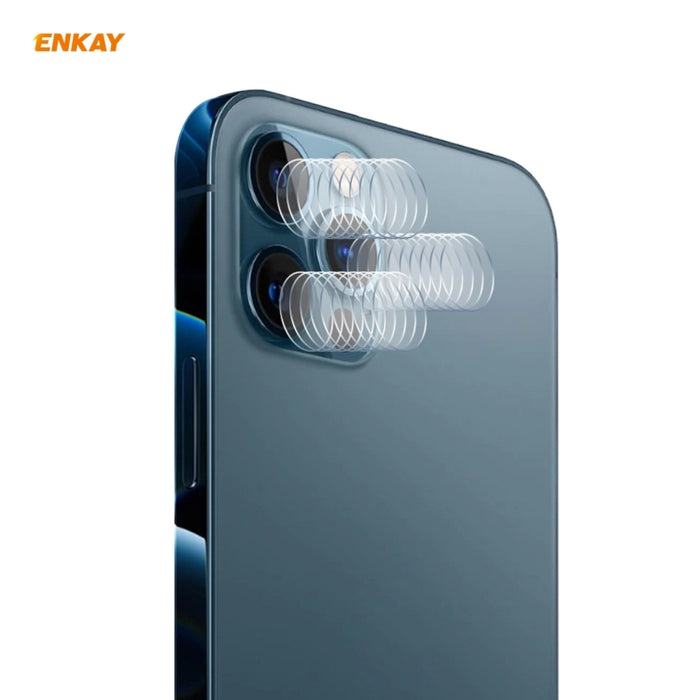 Para iPhone 12 Pro / 12 Pro Max ENKAY Hat-Prince 0.2mm 9H 2.15D Lente de cámara trasera de borde redondo Película de vidrio templado 3 PCS / Set, 1 Set, 2 Set, 5 Set, 10 Set