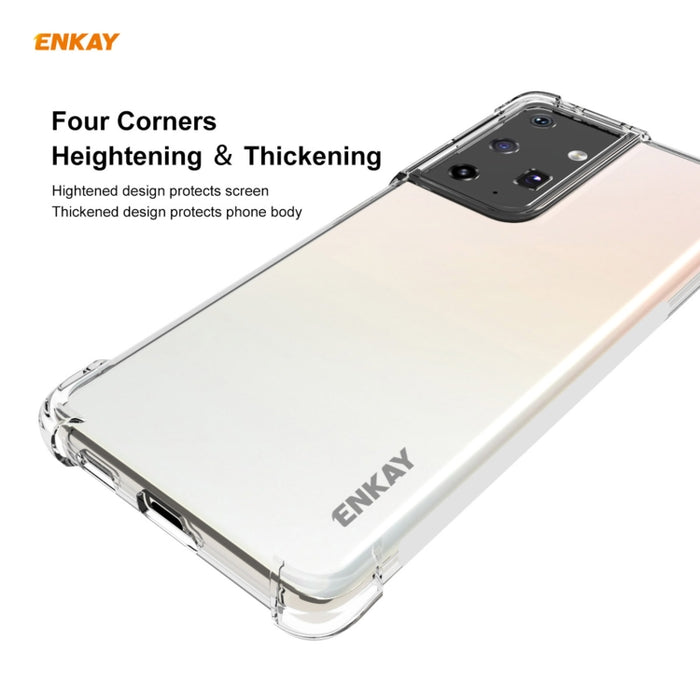 Hat-Prince ENKAY Estuche transparente de TPU a prueba de golpes Cubierta suave antideslizante + Pantalla completa 3D PET Curvado en caliente Protector de pantalla HD Película suave, compatible con desbloqueo de huellas dactilares                       ...