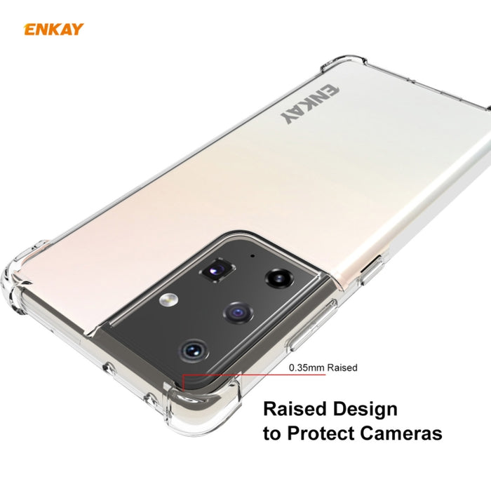 Hat-Prince ENKAY Estuche transparente de TPU a prueba de golpes Cubierta suave antideslizante + Pantalla completa 3D PET Curvado en caliente Protector de pantalla HD Película suave, compatible con desbloqueo de huellas dactilares                       ...