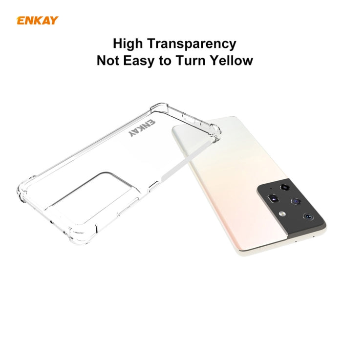 Hat-Prince ENKAY Estuche transparente de TPU a prueba de golpes Cubierta suave antideslizante + Pantalla completa 3D PET Curvado en caliente Protector de pantalla HD Película suave, compatible con desbloqueo de huellas dactilares                       ...