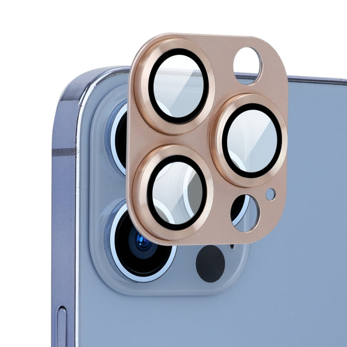 ENKAY aleación de aluminio + cubierta de lente de cámara de vidrio templado para iPhone 13 Pro / 13 Pro Max