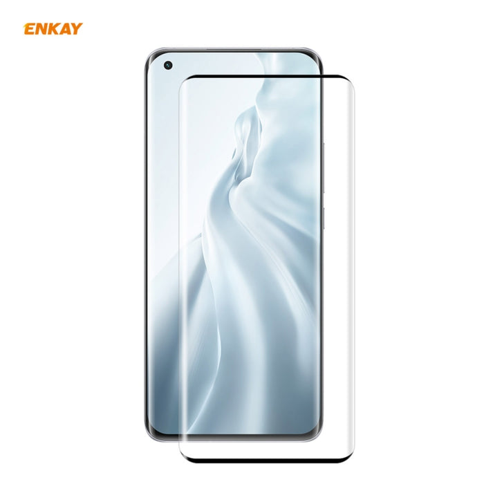 Para Xiaomi Mi 11 ENKAY Hat-Prince 0.26mm 9H 3D Pantalla completa a prueba de explosiones Película de vidrio templado doblado por calor curvo, For Xiaomi Mi 11(1pc), For Xiaomi Mi 11(2pcs), For Xiaomi Mi 11(5 pcs)