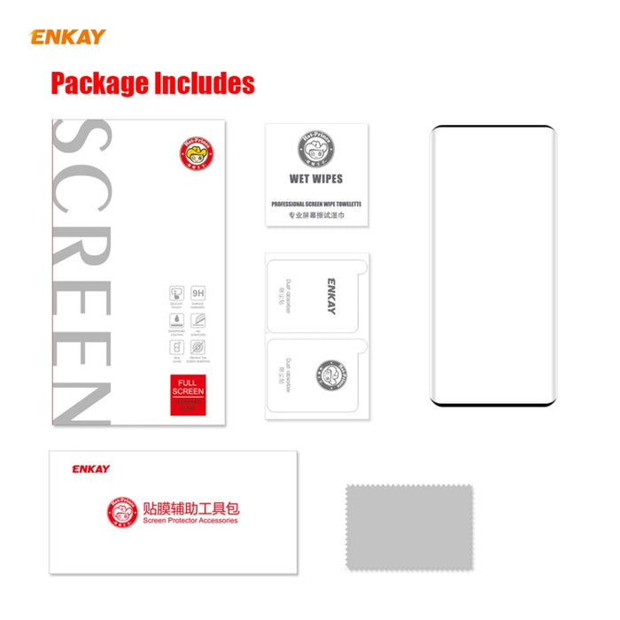 Para Xiaomi Mi 11 ENKAY Hat-Prince 0.26mm 9H 3D Pantalla completa a prueba de explosiones Película de vidrio templado doblado por calor curvo, For Xiaomi Mi 11(1pc), For Xiaomi Mi 11(2pcs), For Xiaomi Mi 11(5 pcs)