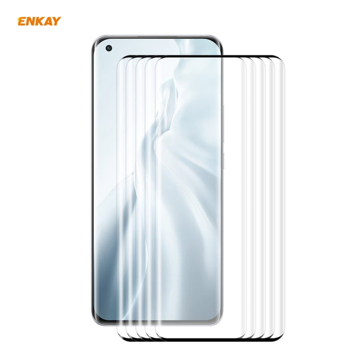 Para Xiaomi Mi 11 ENKAY Hat-Prince 0.26mm 9H 3D Pantalla completa a prueba de explosiones Película de vidrio templado doblado por calor curvo, For Xiaomi Mi 11(1pc), For Xiaomi Mi 11(2pcs), For Xiaomi Mi 11(5 pcs)