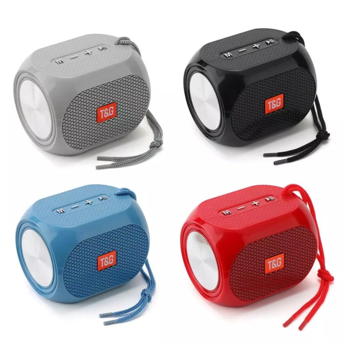 Altavoz Bluetooth T&G TG196 TWS Subwoofer con cable trenzado, compatible con tarjeta USB/AUX/TF/FM
