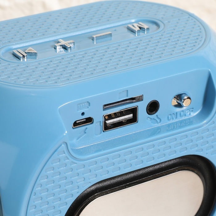 Altavoz Bluetooth T&G TG196 TWS Subwoofer con cable trenzado, compatible con tarjeta USB/AUX/TF/FM