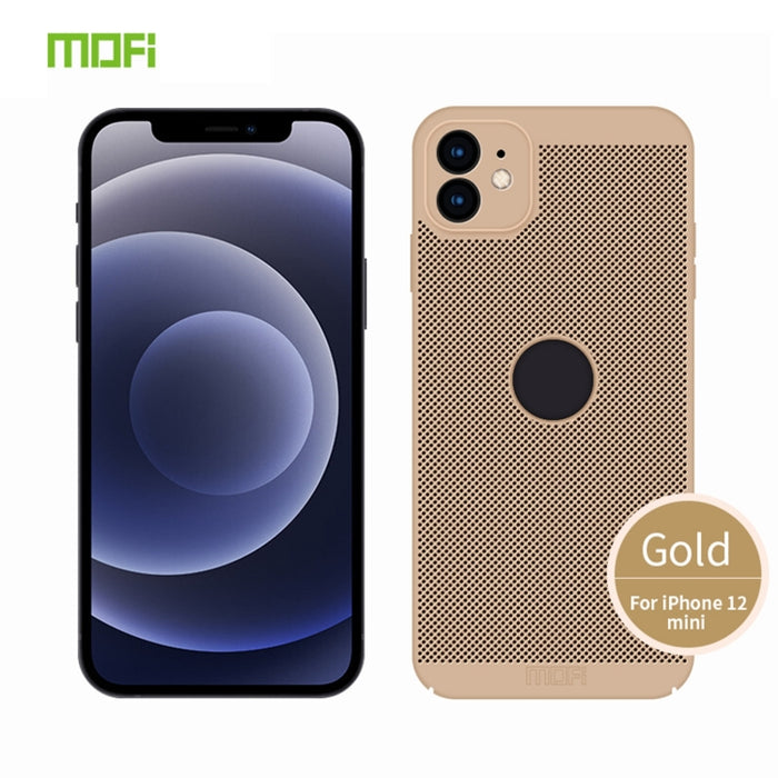 Funda protectora trasera a prueba de golpes para PC transpirable con textura de panal MOFi, For iPhone 12 mini, For iPhone 12 Pro Max, For iPhone 12, For iPhone 12 Pro