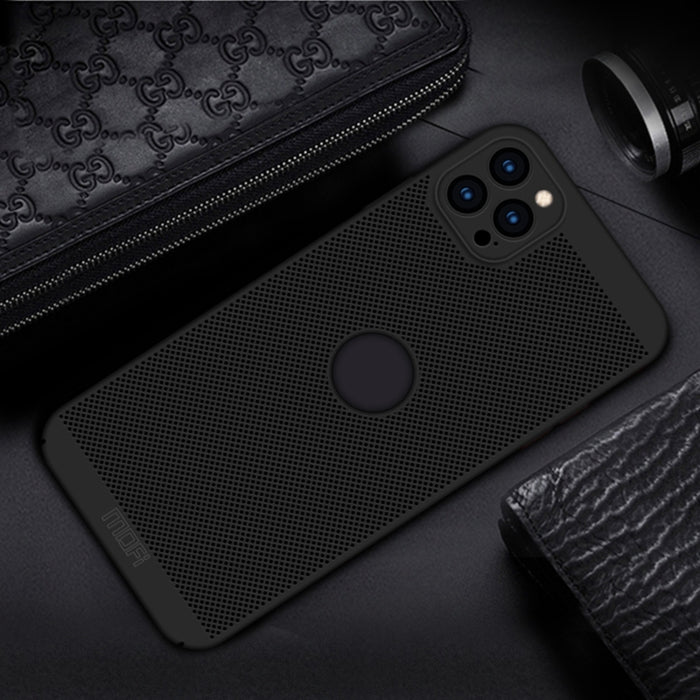 Funda protectora trasera a prueba de golpes para PC transpirable con textura de panal MOFi, For iPhone 12 mini, For iPhone 12 Pro Max, For iPhone 12, For iPhone 12 Pro
