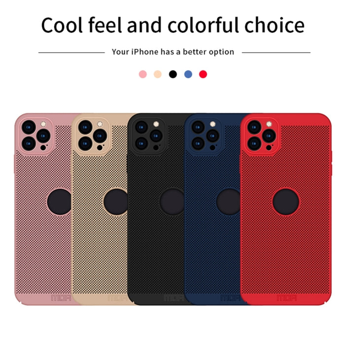 Funda protectora trasera a prueba de golpes para PC transpirable con textura de panal MOFi, For iPhone 12 mini, For iPhone 12 Pro Max, For iPhone 12, For iPhone 12 Pro