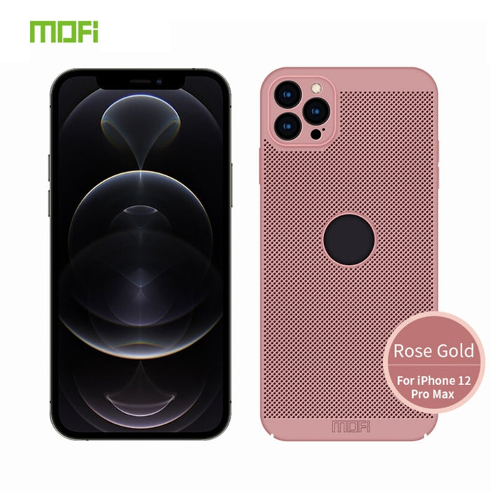 Funda protectora trasera a prueba de golpes para PC transpirable con textura de panal MOFi, For iPhone 12 mini, For iPhone 12 Pro Max, For iPhone 12, For iPhone 12 Pro
