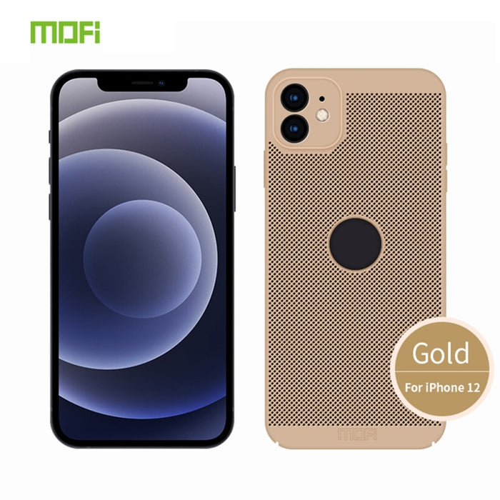 Funda protectora trasera a prueba de golpes para PC transpirable con textura de panal MOFi, For iPhone 12 mini, For iPhone 12 Pro Max, For iPhone 12, For iPhone 12 Pro