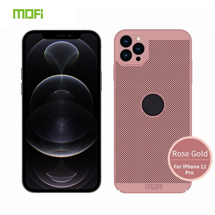 Funda protectora trasera a prueba de golpes para PC transpirable con textura de panal MOFi, For iPhone 12 mini, For iPhone 12 Pro Max, For iPhone 12, For iPhone 12 Pro