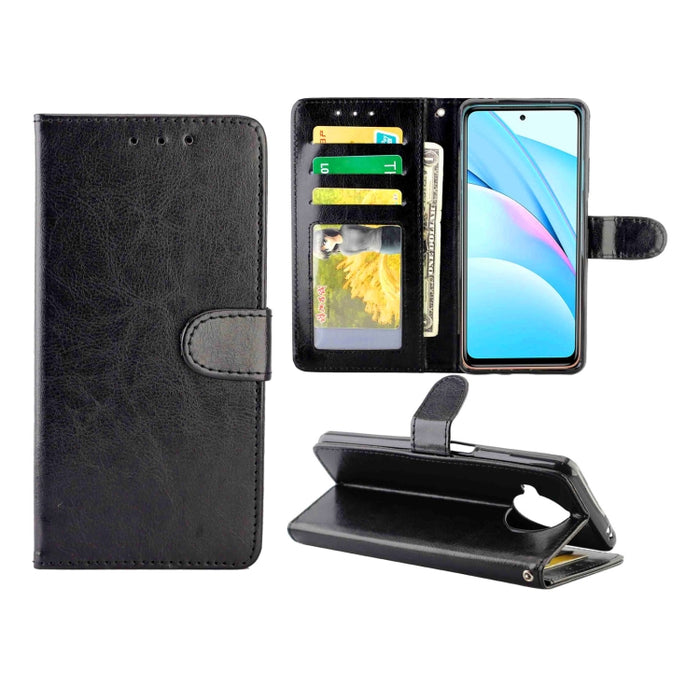 Estuche protector con tapa horizontal de cuero con textura de caballo loco con soporte y ranuras para tarjetas y billetera y marco de fotos, For Xiaomi Mi 10T Lite, For OPPO Realme V3, For OPPO A15, For Huawei Mate 40, For Huawei Mate40 Pro/Mate40 Pro+...