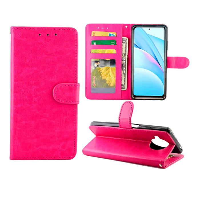 Estuche protector con tapa horizontal de cuero con textura de caballo loco con soporte y ranuras para tarjetas y billetera y marco de fotos, For Xiaomi Mi 10T Lite, For OPPO Realme V3, For OPPO A15, For Huawei Mate 40, For Huawei Mate40 Pro/Mate40 Pro+...