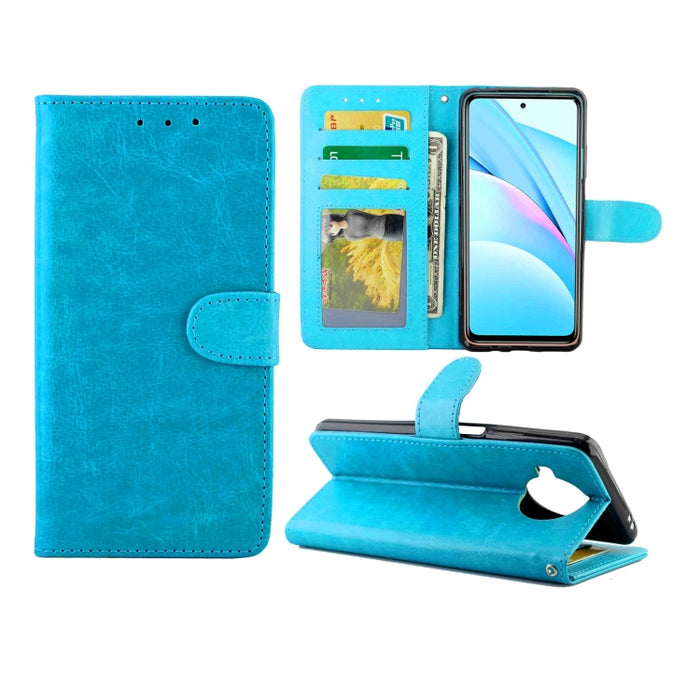 Estuche protector con tapa horizontal de cuero con textura de caballo loco con soporte y ranuras para tarjetas y billetera y marco de fotos, For Xiaomi Mi 10T Lite, For OPPO Realme V3, For OPPO A15, For Huawei Mate 40, For Huawei Mate40 Pro/Mate40 Pro+...