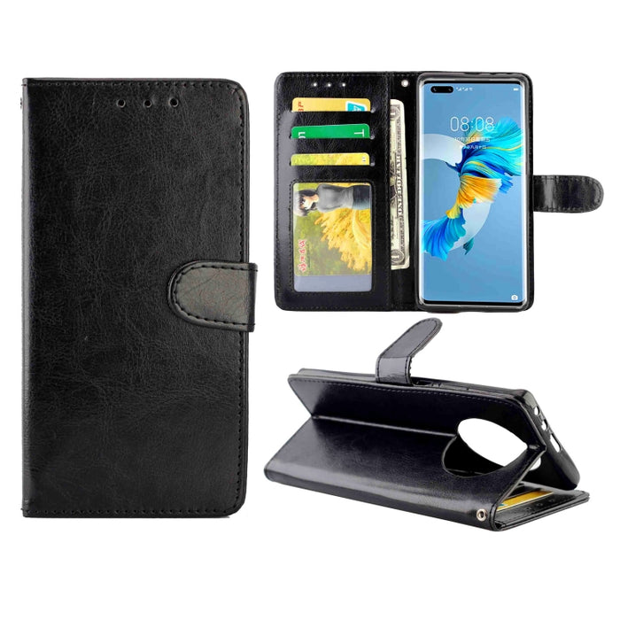 Estuche protector con tapa horizontal de cuero con textura de caballo loco con soporte y ranuras para tarjetas y billetera y marco de fotos, For Xiaomi Mi 10T Lite, For OPPO Realme V3, For OPPO A15, For Huawei Mate 40, For Huawei Mate40 Pro/Mate40 Pro+...