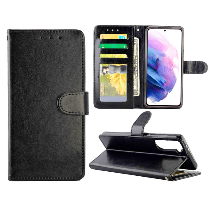 Estuche protector con tapa horizontal de cuero con textura de caballo loco con soporte y ranuras para tarjetas y billetera y marco de fotos, For Xiaomi Mi 10T Lite, For OPPO Realme V3, For OPPO A15, For Huawei Mate 40, For Huawei Mate40 Pro/Mate40 Pro+...