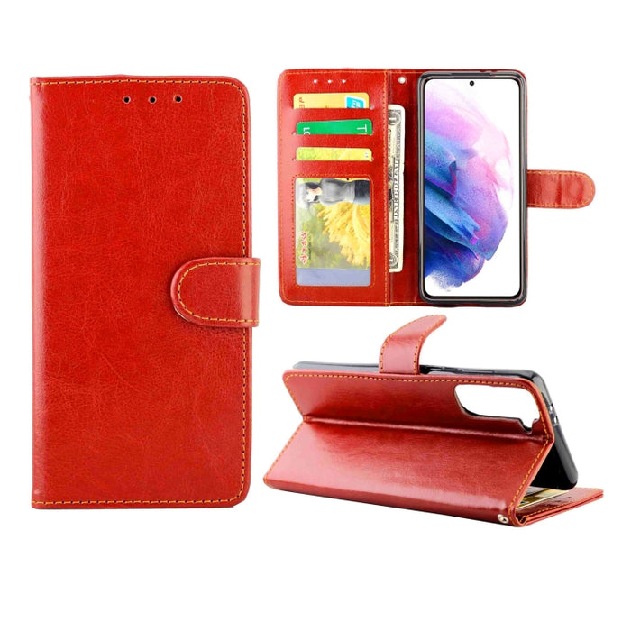 Estuche protector con tapa horizontal de cuero con textura de caballo loco con soporte y ranuras para tarjetas y billetera y marco de fotos, For Xiaomi Mi 10T Lite, For OPPO Realme V3, For OPPO A15, For Huawei Mate 40, For Huawei Mate40 Pro/Mate40 Pro+...
