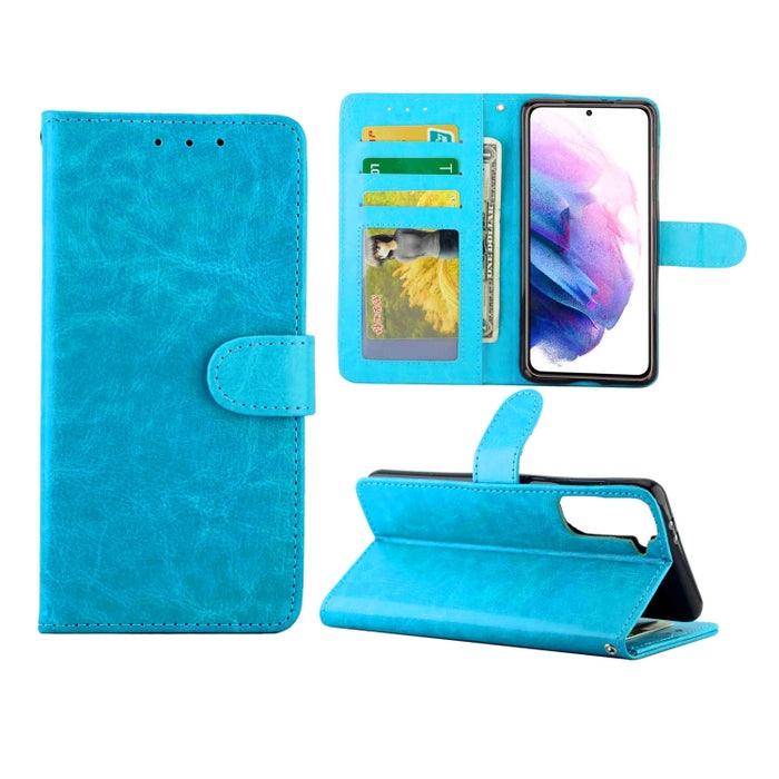 Estuche protector con tapa horizontal de cuero con textura de caballo loco con soporte y ranuras para tarjetas y billetera y marco de fotos, For Xiaomi Mi 10T Lite, For OPPO Realme V3, For OPPO A15, For Huawei Mate 40, For Huawei Mate40 Pro/Mate40 Pro+...