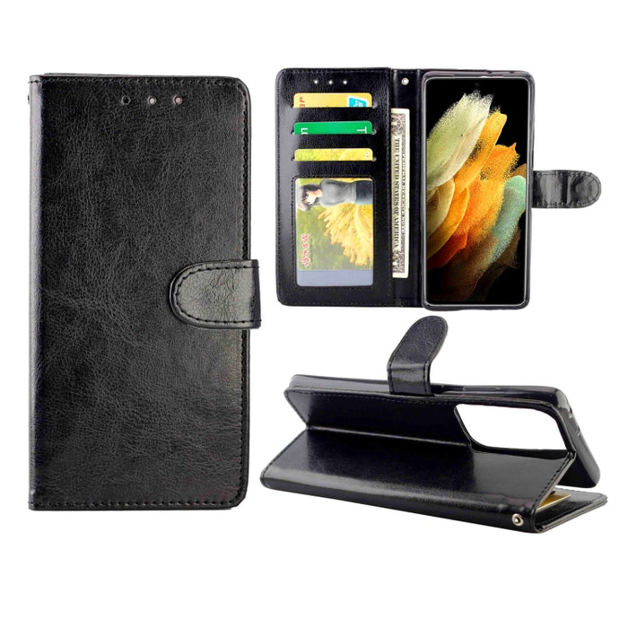 Estuche protector con tapa horizontal de cuero con textura de caballo loco con soporte y ranuras para tarjetas y billetera y marco de fotos, For Xiaomi Mi 10T Lite, For OPPO Realme V3, For OPPO A15, For Huawei Mate 40, For Huawei Mate40 Pro/Mate40 Pro+...