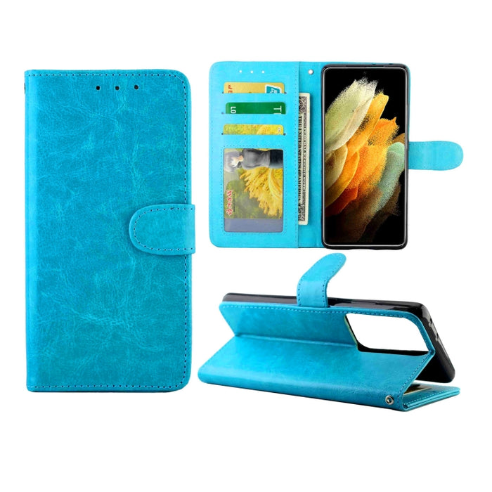 Estuche protector con tapa horizontal de cuero con textura de caballo loco con soporte y ranuras para tarjetas y billetera y marco de fotos, For Xiaomi Mi 10T Lite, For OPPO Realme V3, For OPPO A15, For Huawei Mate 40, For Huawei Mate40 Pro/Mate40 Pro+...