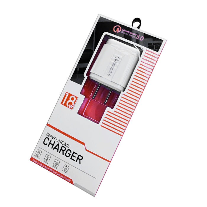 Cargador de viaje portátil USB LZ-023 18W QC 3.0 + 3A USB a cable de datos de 8 pines, enchufe de EE. UU., USB to 8 Pin Data Cable, US Plug, 8 Pin Data Cable, US Plug