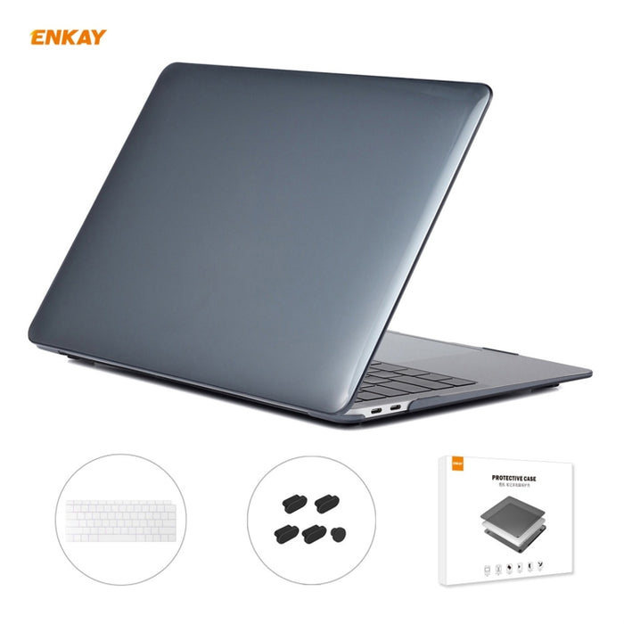 ENKAY 3 en 1 Crystal Laptop Funda protectora + Versión de EE. UU. Película de teclado TPU + Juego de tapones antipolvo para MacBook Air 13.3 pulgadas A1932 (2018), For MacBook Air 13.3 inch A1932 (2018)