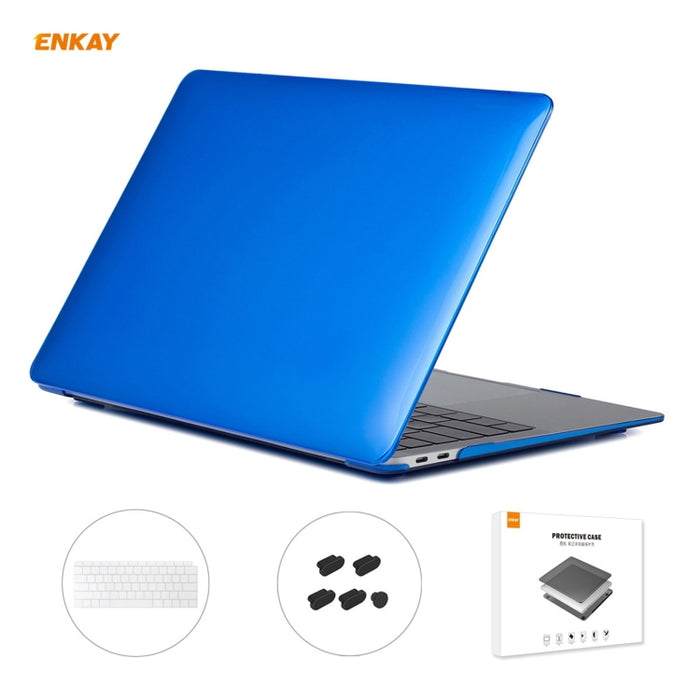 ENKAY 3 en 1 Crystal Laptop Funda protectora + Versión de EE. UU. Película de teclado TPU + Juego de tapones antipolvo para MacBook Air 13.3 pulgadas A1932 (2018), For MacBook Air 13.3 inch A1932 (2018)